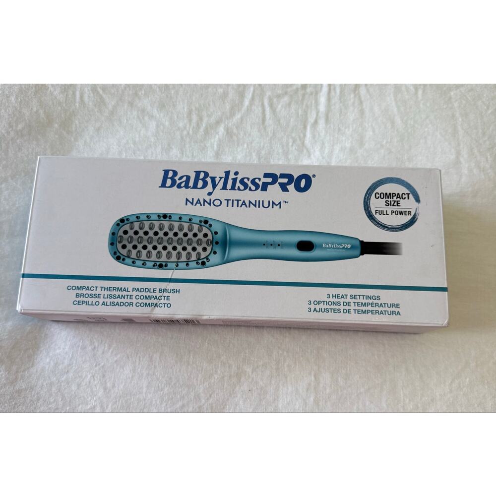 BaBylissPRO | Nano Titanium Compact Thermal Paddle Brush Straightening Brush NIB